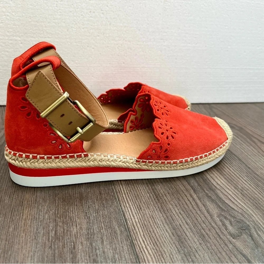 Crown Orange Espadrille Flats